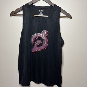 Peloton Women's Tank Top Together We Go‎ Far Workout Cycling Black Size Small